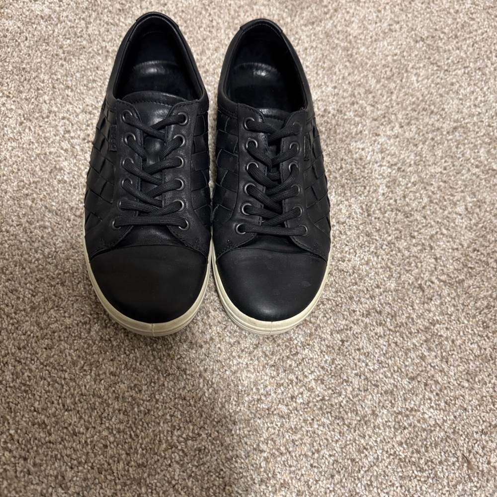ECCO Black Leather Sneakers for Men